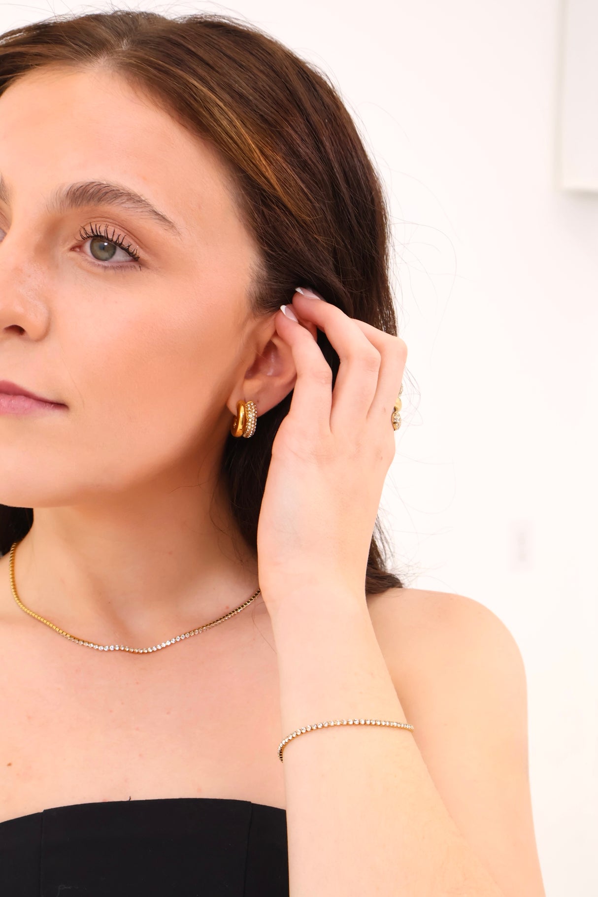 Boucle d’oreille Arielle or - Acier inoxydable