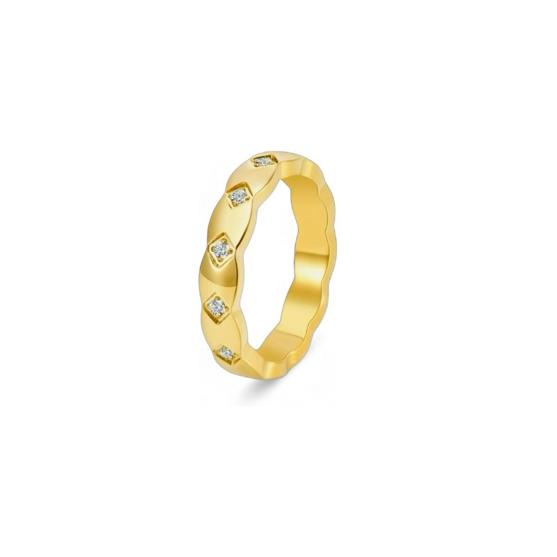 Bague Lueur or - Acier inoxydable