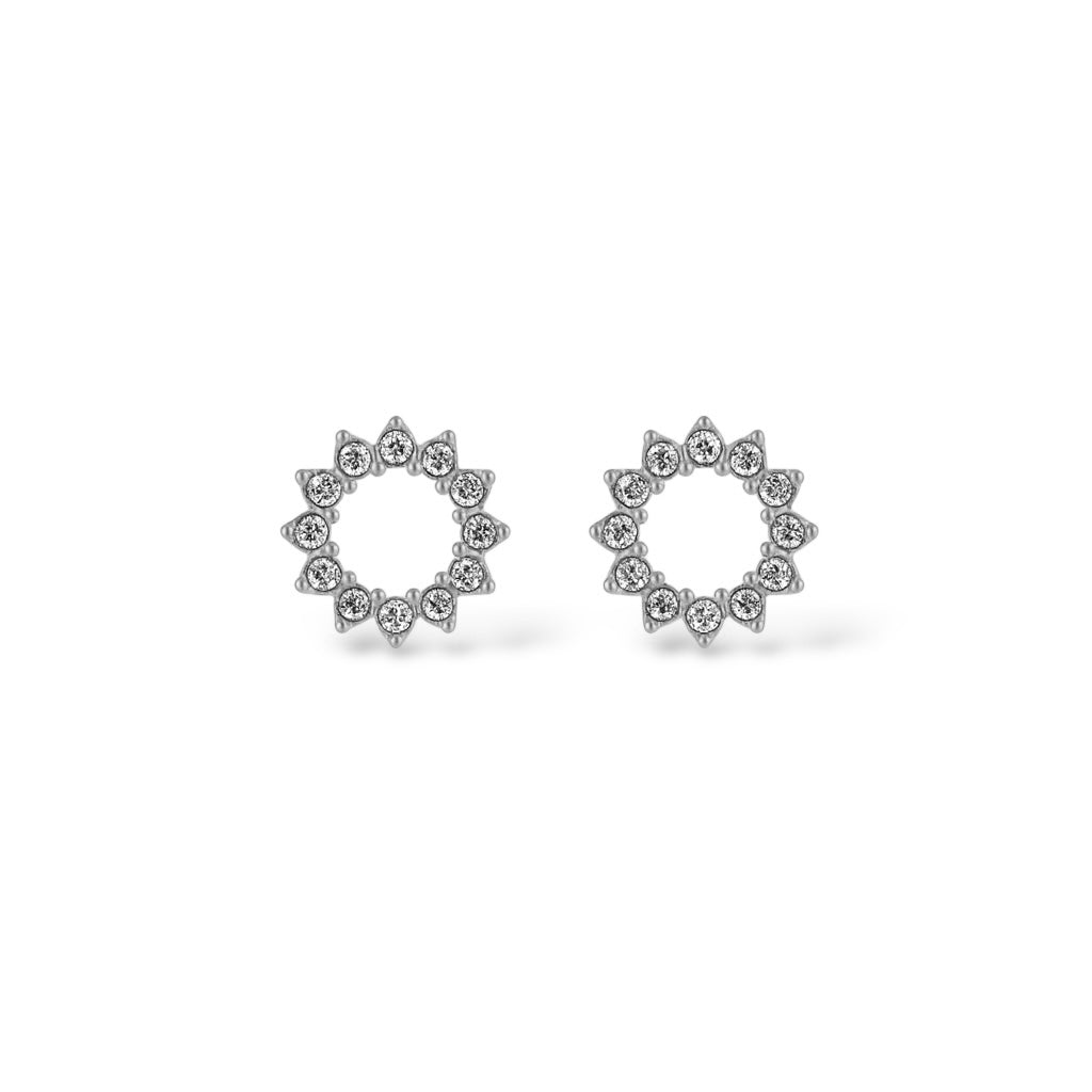 Boucles d’oreilles Soleil argent - Acier inoxydable