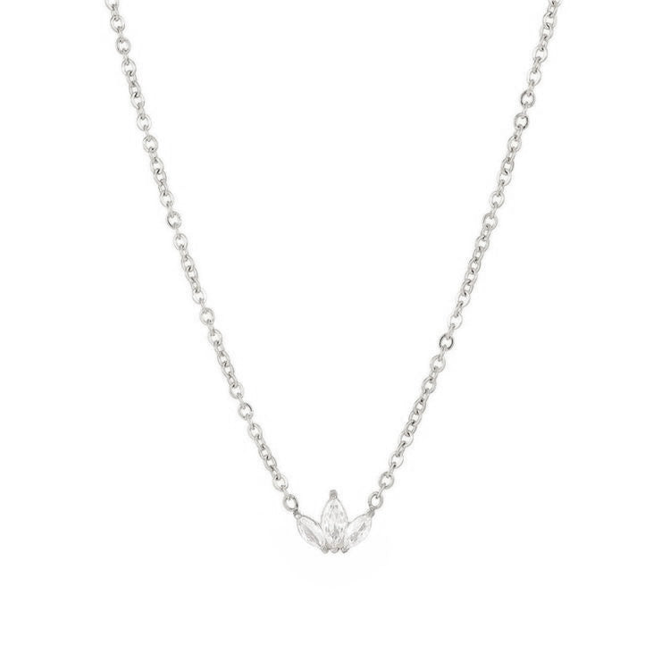 Collier Lotus argent - Acier inoxydable