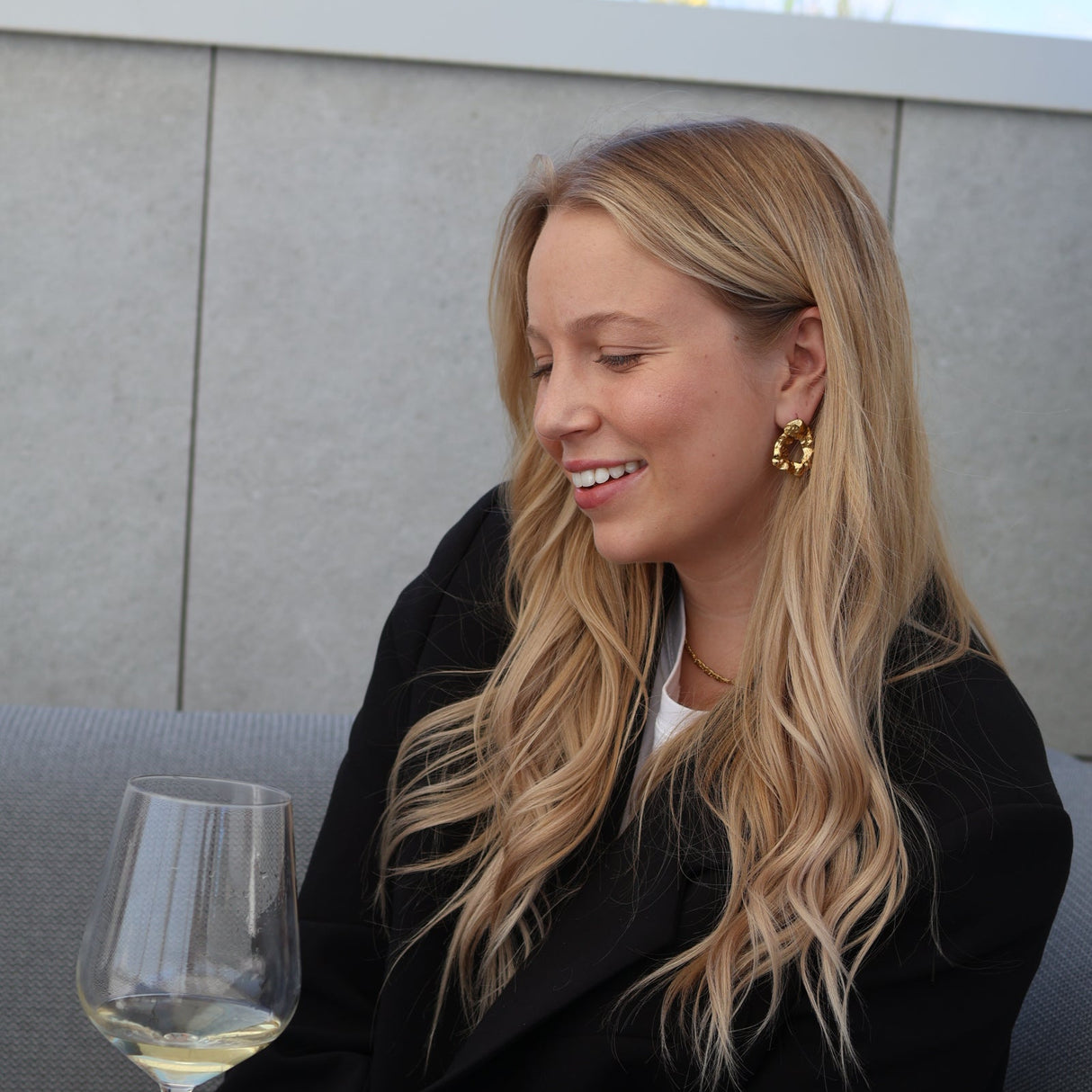 Boucles d’oreilles Ambre argent - Acier inoxydable