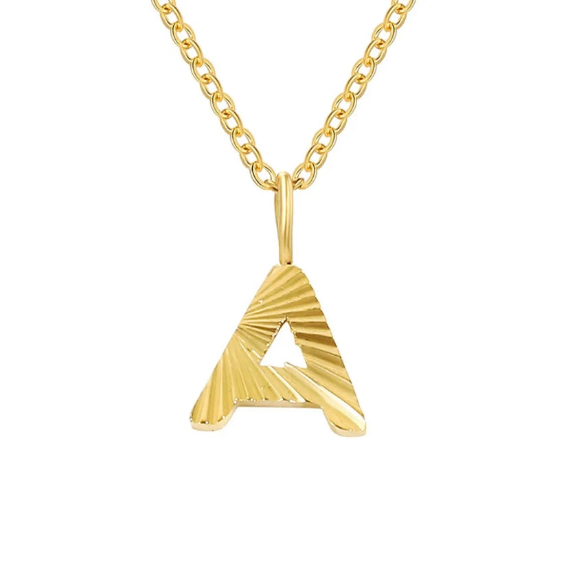 Collier Initiale - Acier inoxydable