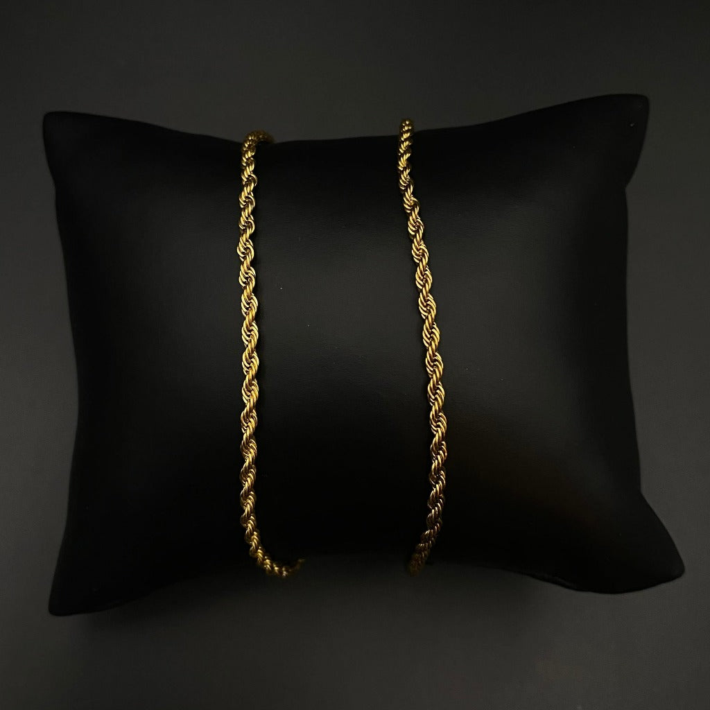 Chaîne Torsade or - Acier inoxydable