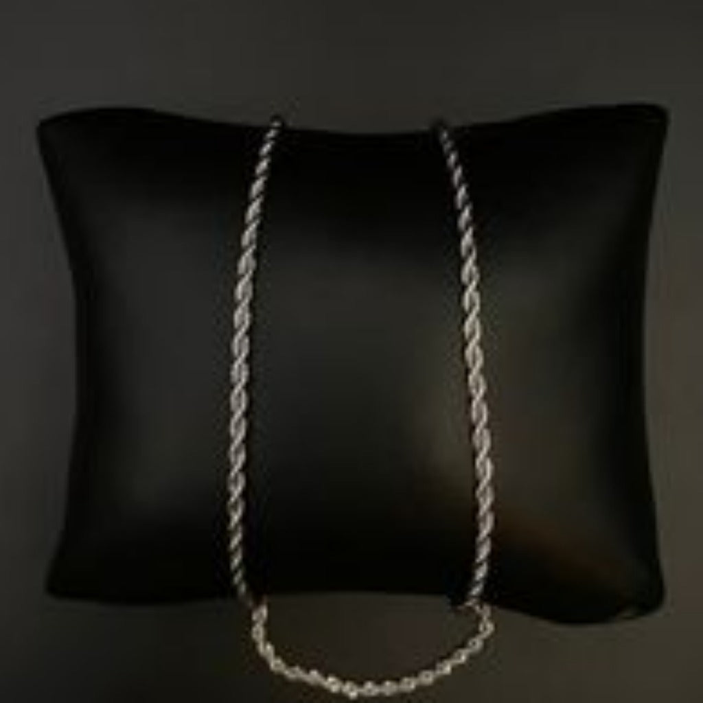 ChaĂźne torsade argent - Acier inoxydable