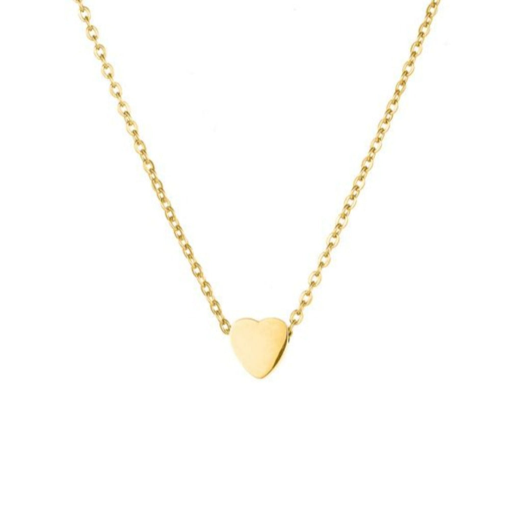 Collier mini coeur or - Acier inoxydable