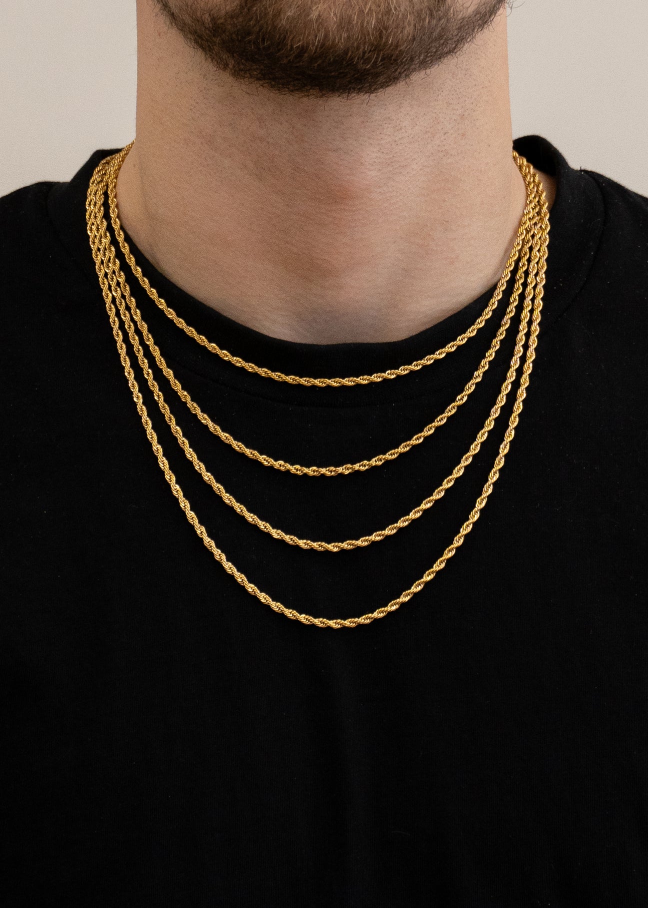 Collier en acier inoxydable pour hommes