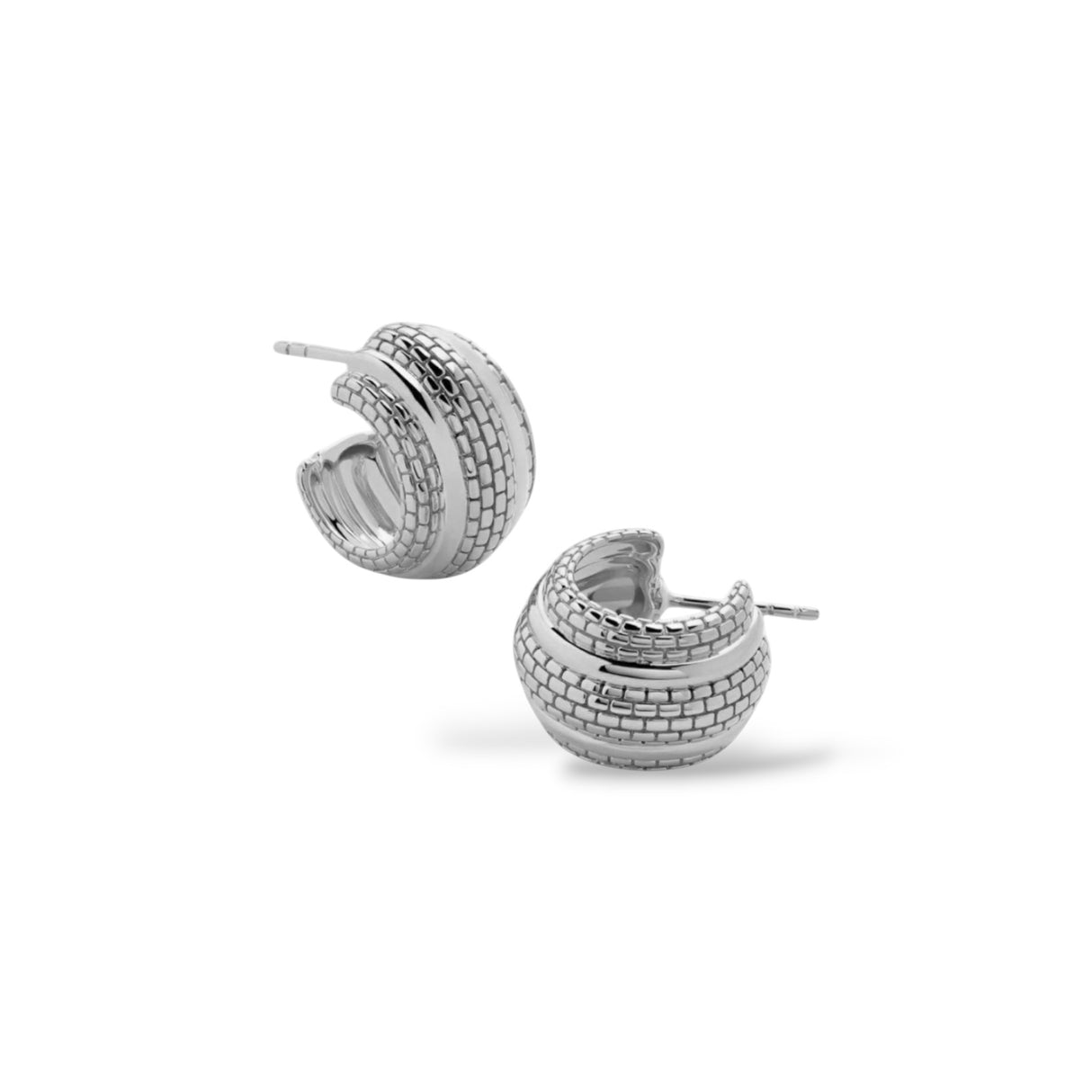 Boucles d'oreilles Azur argent - Acier inoxydable