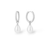 Boucle d’oreille Opaline argent - Acier inoxydable