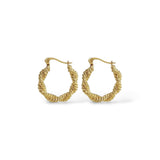 Boucles d'oreilles Torsadées or - Acier inoxydable