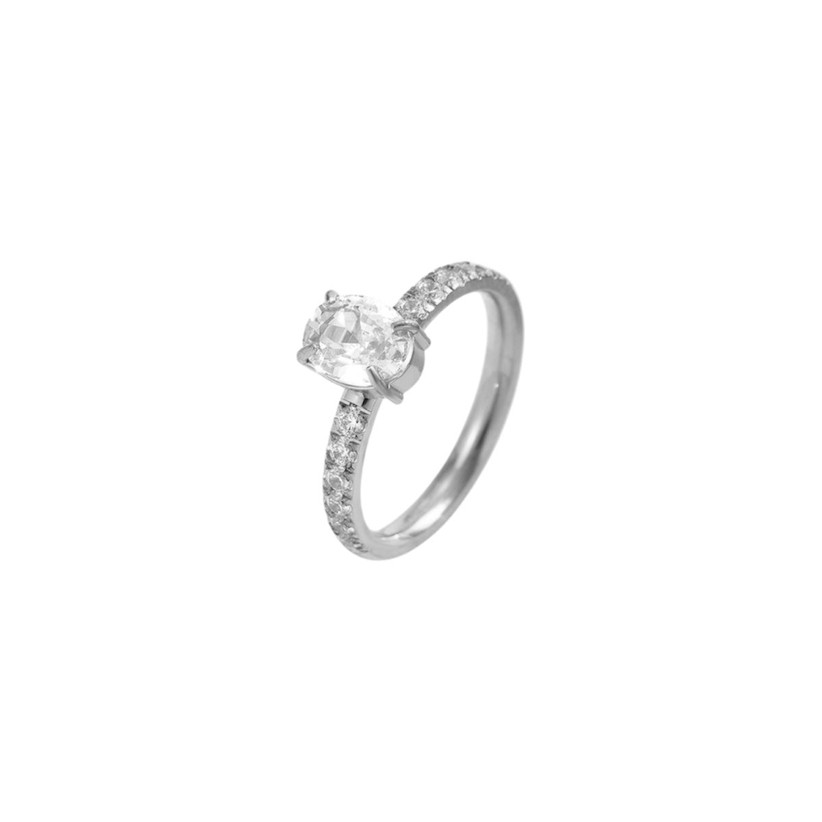 Bague Opale argent - Acier inoxydable