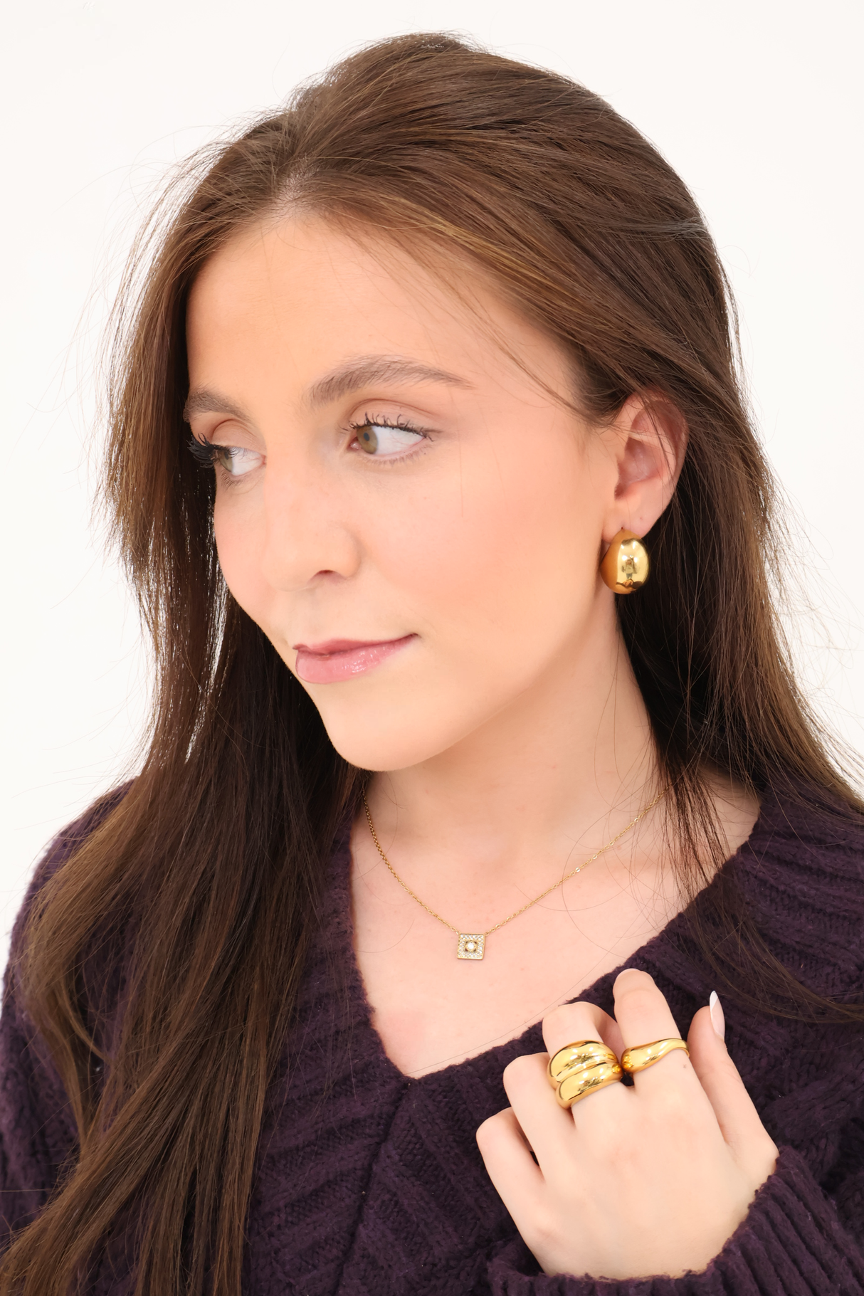 Bracelet Bliss et boucles d'oreilles Orella argent