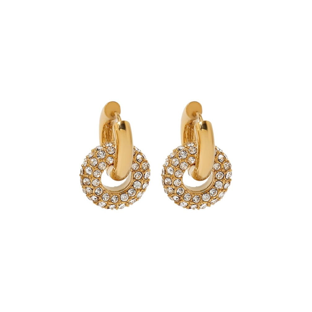 Boucles d'oreilles Doubles or - Acier inoxydable