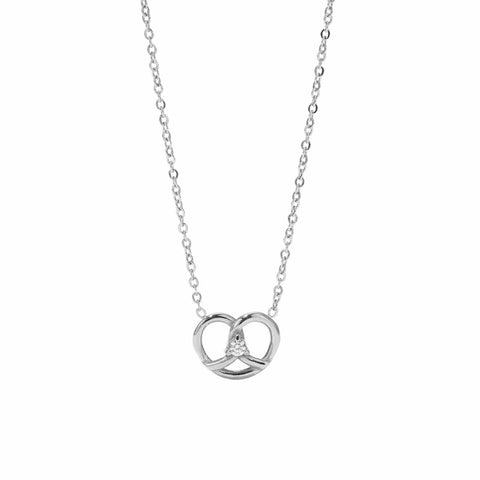 Collier Bretzel argent - Acier inoxydable