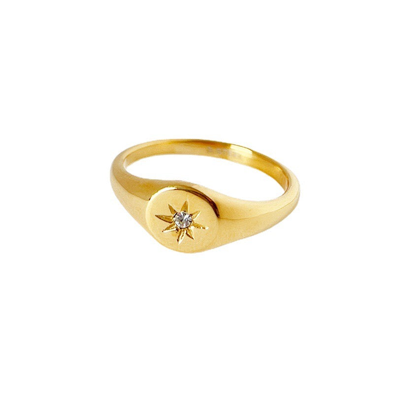 Bague Céleste or - Acier inoxydable