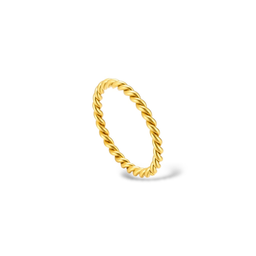 Bague Luna or - Acier inoxydable