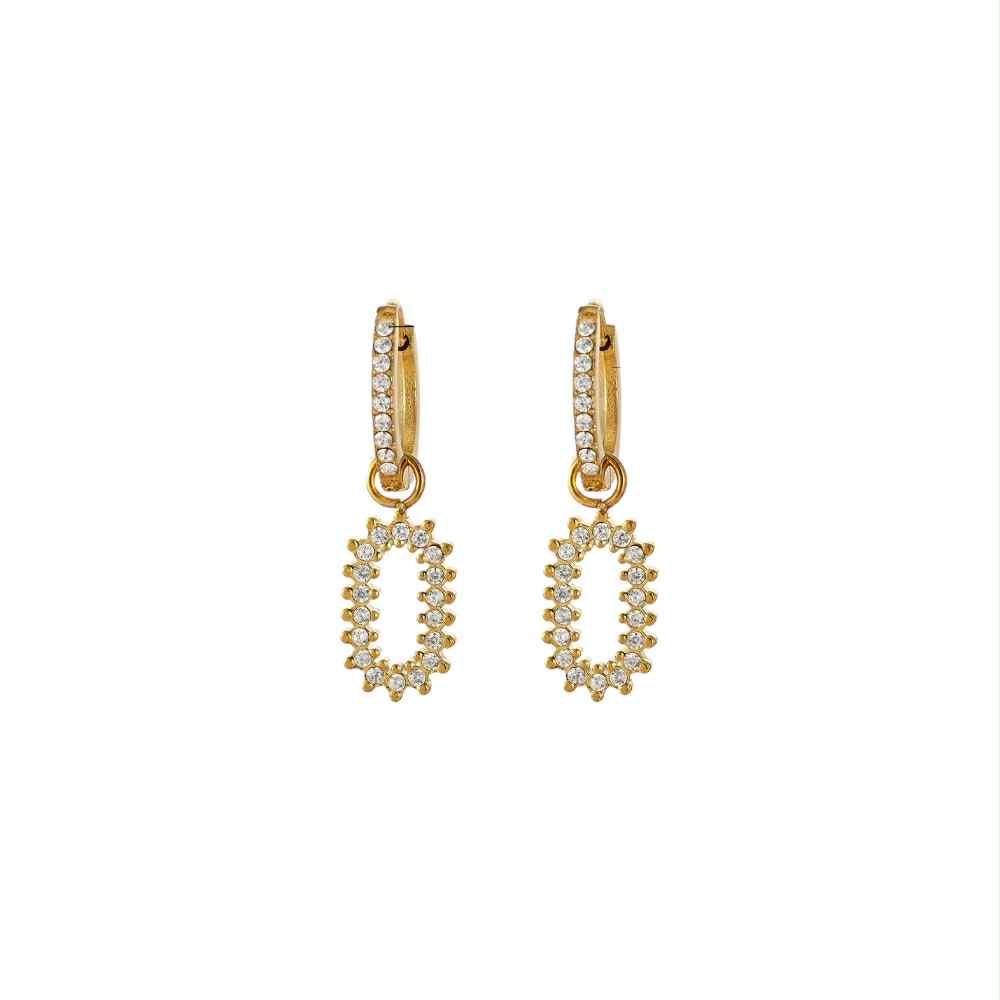Boucles d'oreilles Halo or - Acier inoxydable