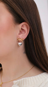 Boucles d’oreilles Amour - Or et argent