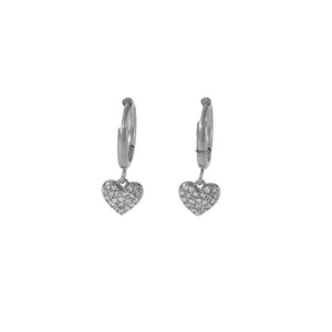 Boucles d’oreilles Coeurs argent - Acier inoxydable