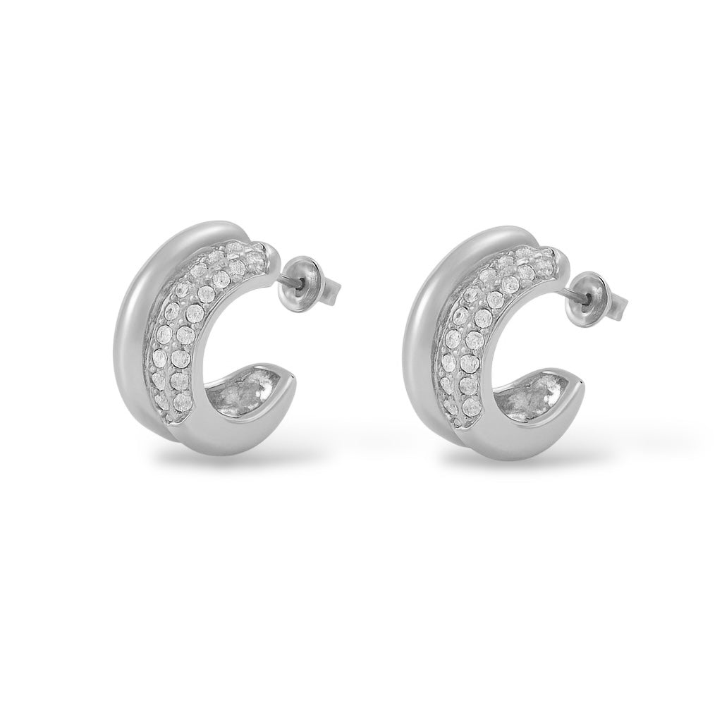 Boucle d’oreille Royal argent - Acier inoxydable