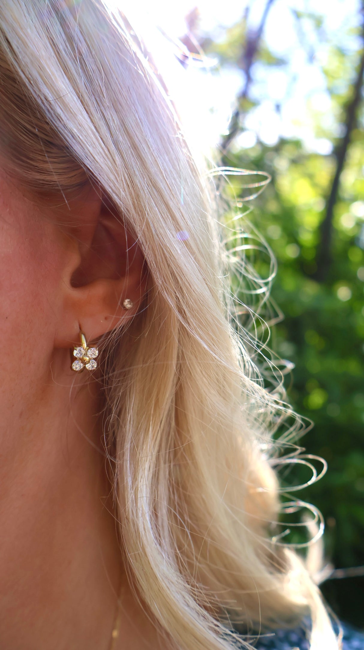 Boucles d’oreilles Fleur - Argent