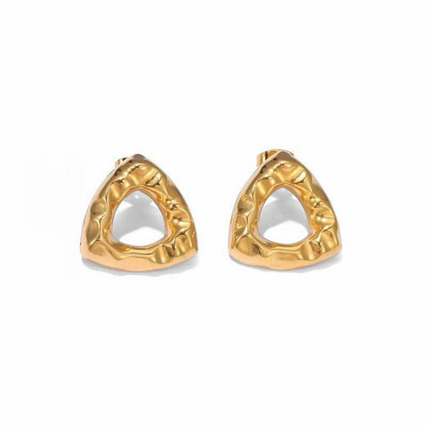 Boucles d'oreilles triangle or - Acier inoxydable