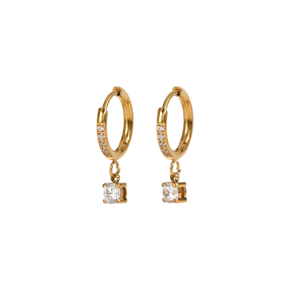 Boucles d’oreilles Lueur or - Acier inoxydable