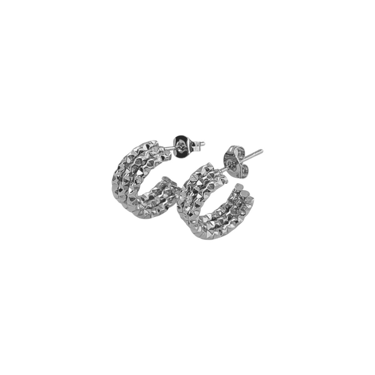 Boucles d’oreilles Noa argent - Acier inoxydable