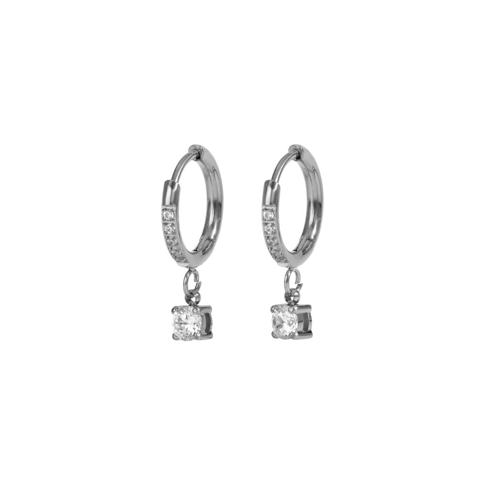 Boucles d’oreilles Lueur argent - Acier inoxydable
