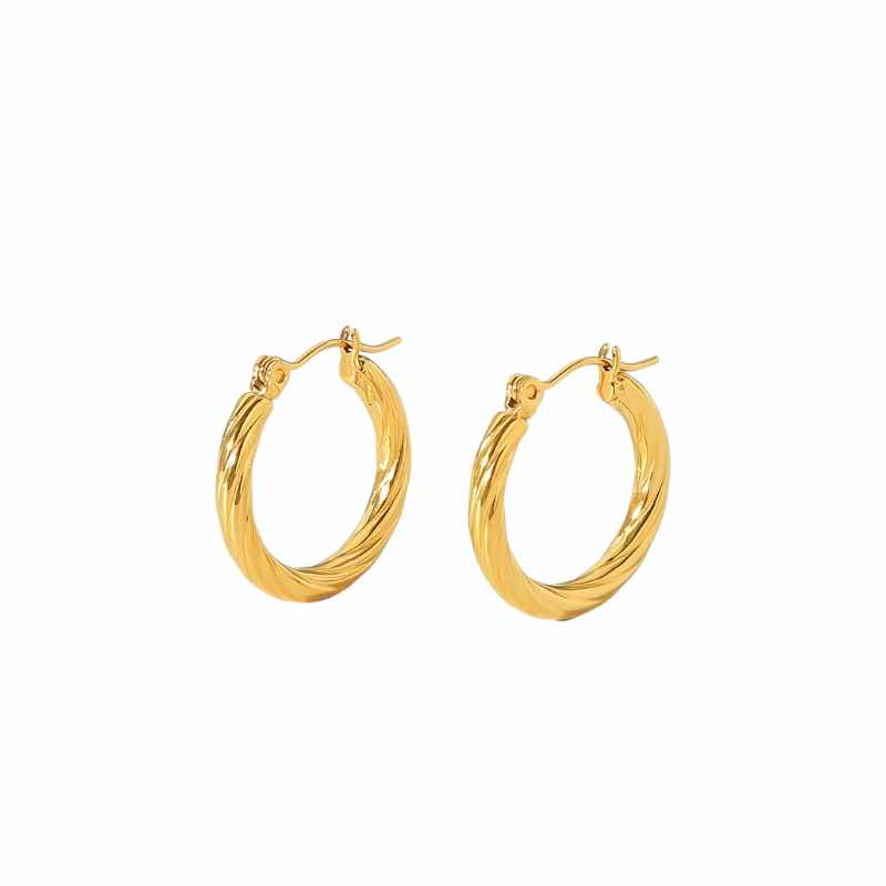 Boucles d'oreilles Helia or - Acier inoxydable