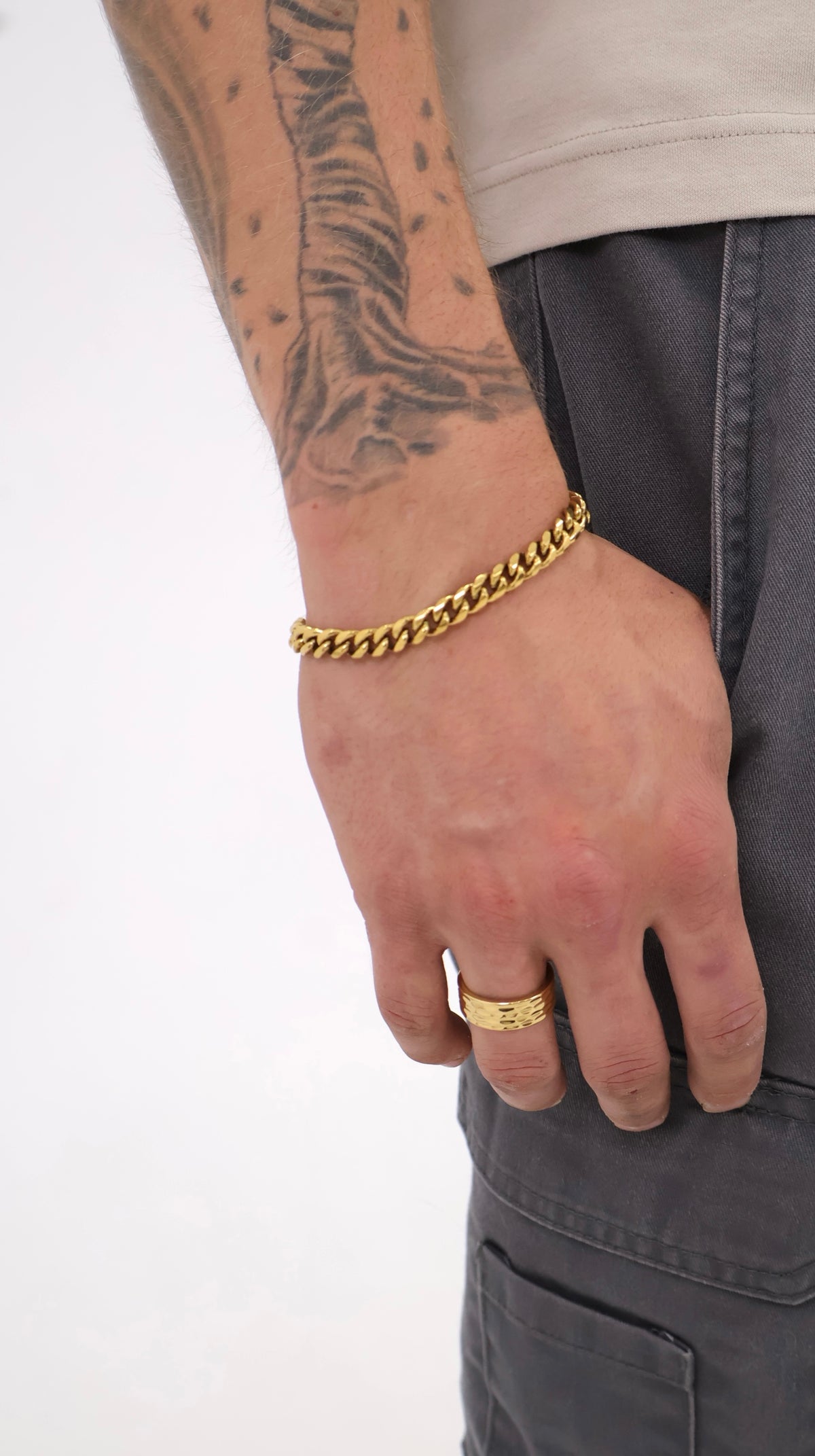 DISPONIBLE 22 OCTOBRE 18H - Bracelet Cubain 5 à 7mm - Or