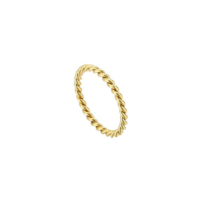 Bague Luna or - Acier inoxydable