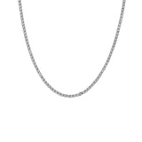 Collier Zirconium 2mm argent - Acier inoxydable