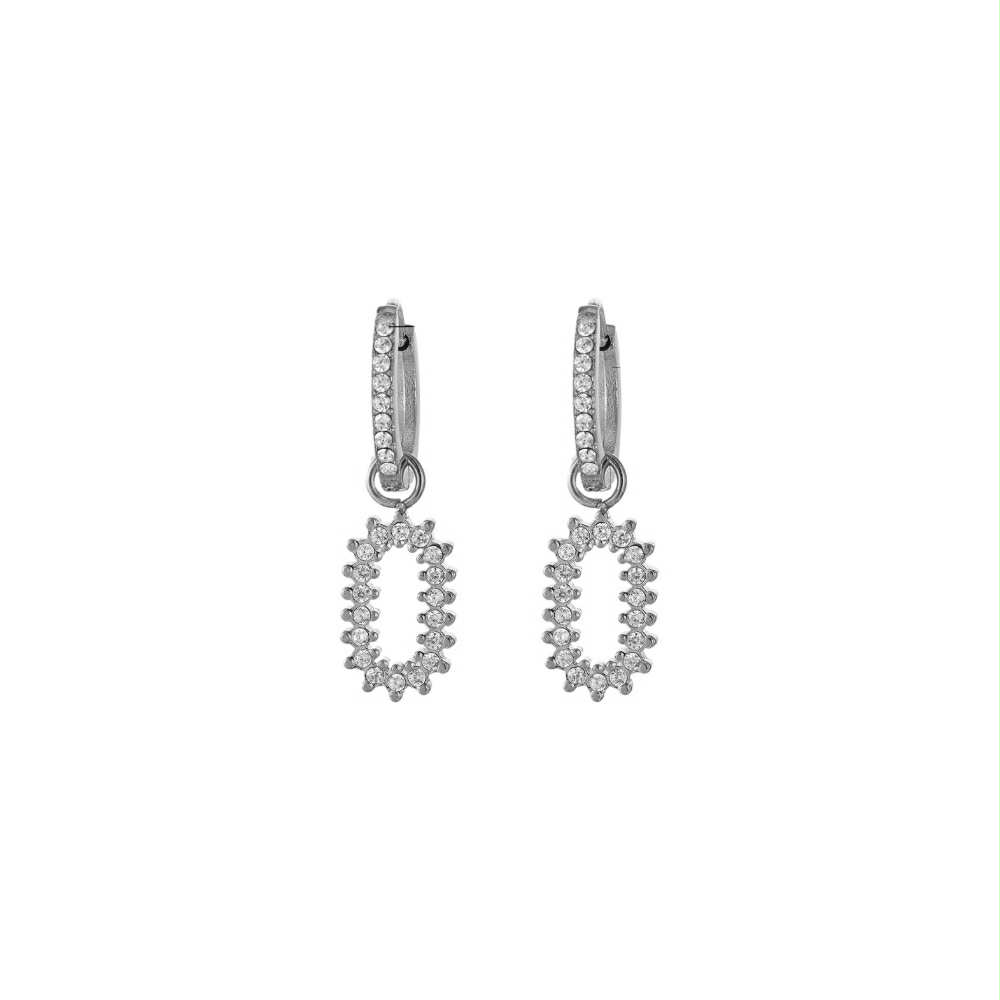 Boucles d'oreilles Halo argent - Acier inoxydable