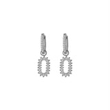 Boucles d'oreilles Halo argent - Acier inoxydable