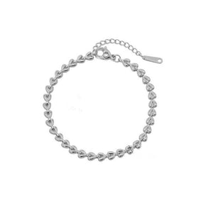 Bracelet Coeurs argent - Acier inoxydable