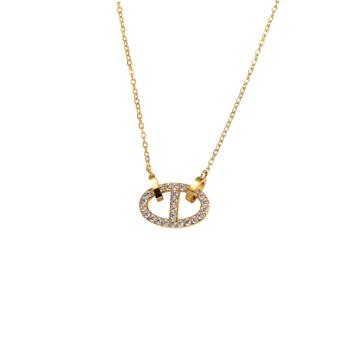 Collier Diana or - Acier inoxydable