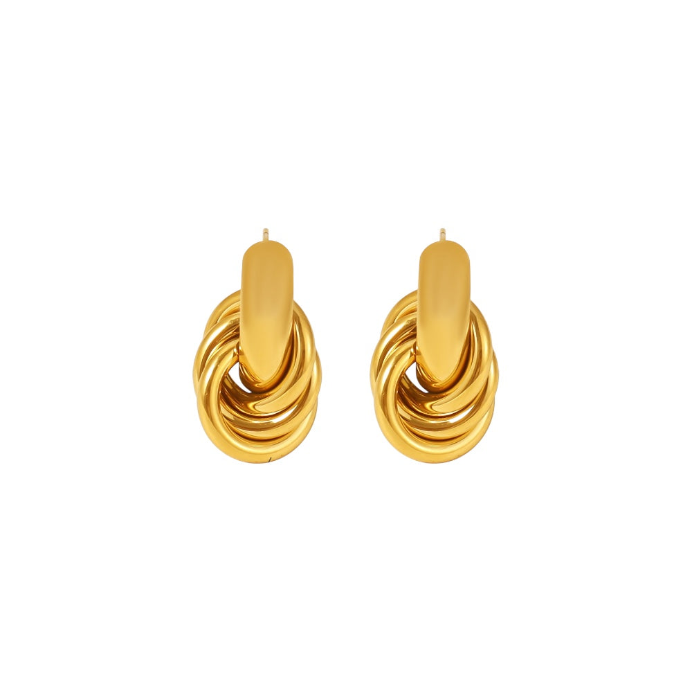 Boucles d’oreilles Prestige or - Acier inoxydable