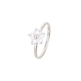 Bague Fleur argent - Acier inoxydable