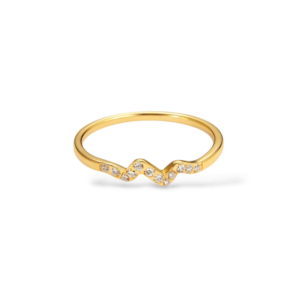 Bague Éclair or - Acier inoxydable