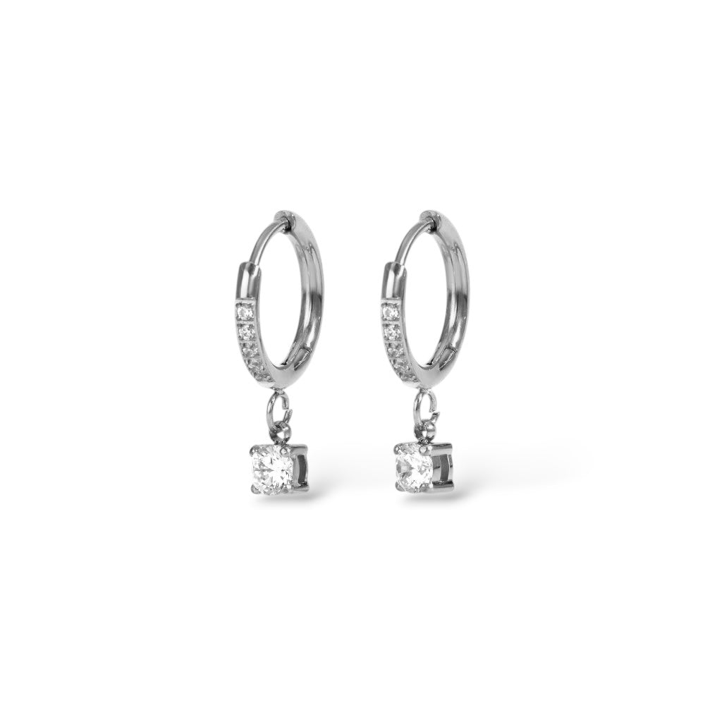 Boucles d’oreilles Lueur argent - Acier inoxydable