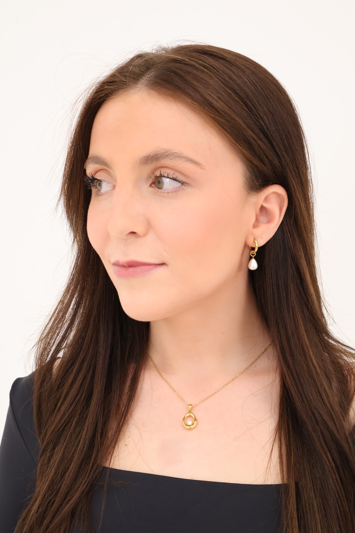 Boucle d’oreille Opaline or - Acier inoxydable