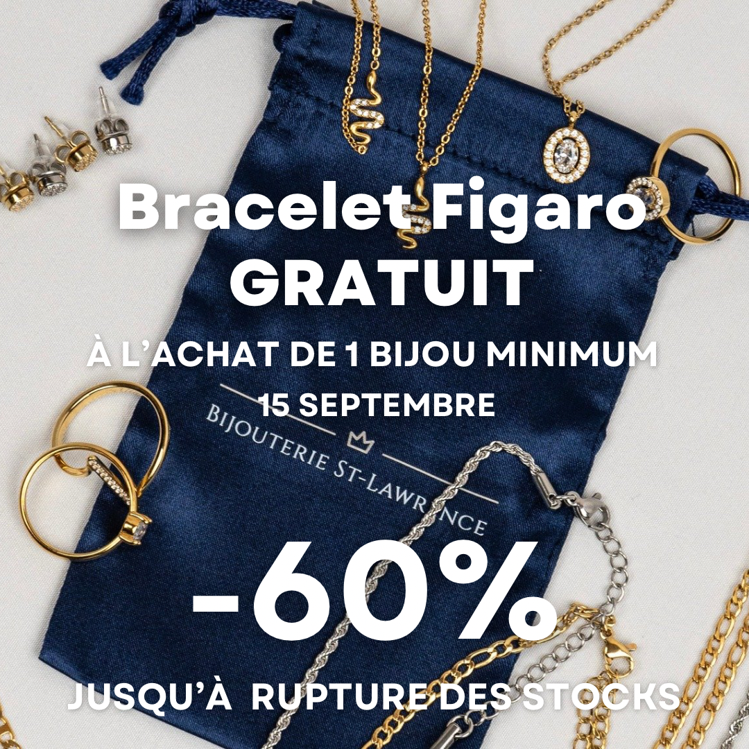 Bracelet Figaro GRATUIT - À l’achat d’un bijou minimum - 15 septembre