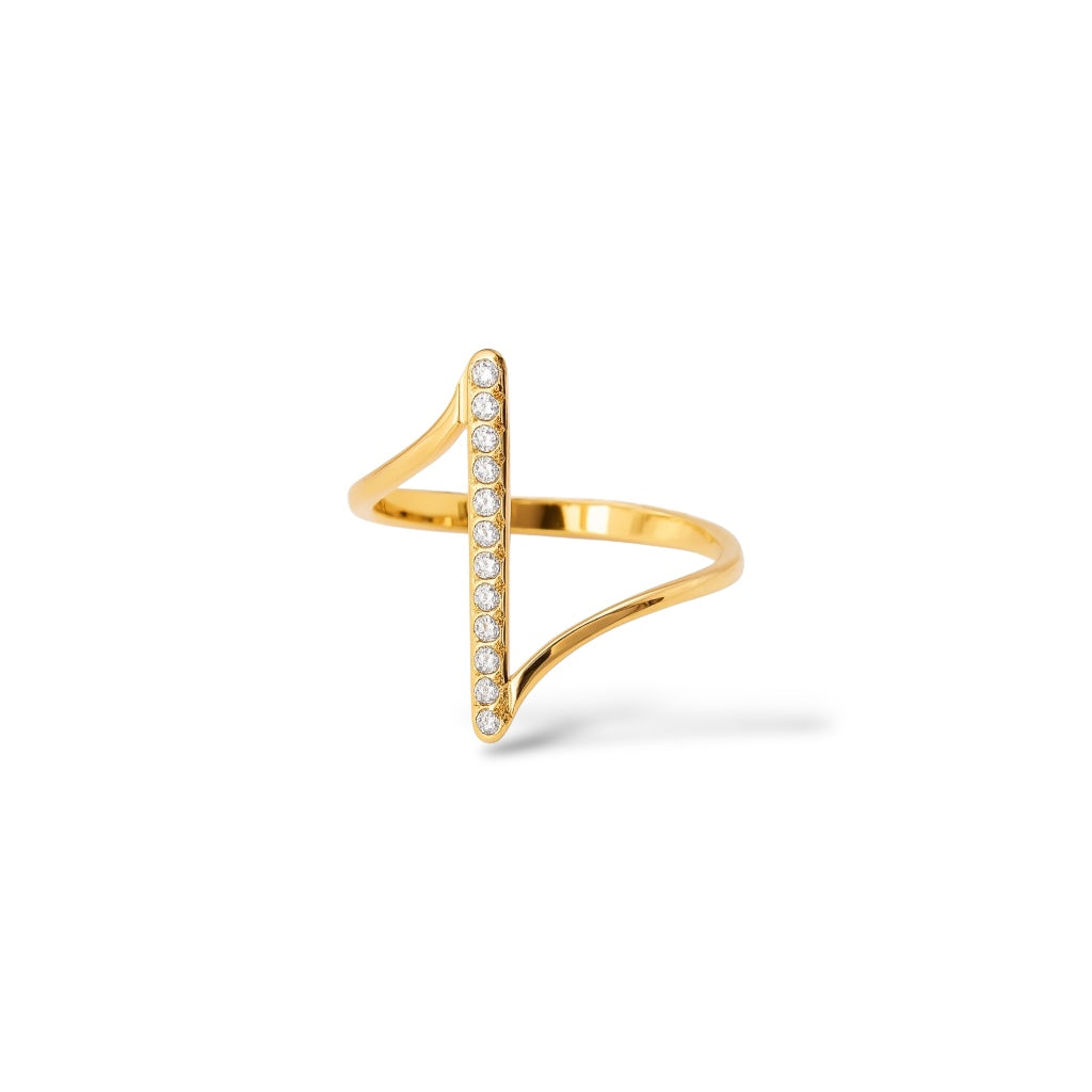 Bague Olivia or - Acier inoxydable