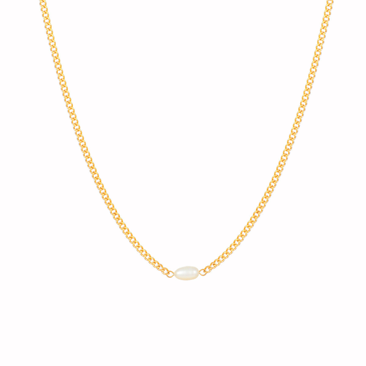 Collier Perle solitaire - Acier inoxydable