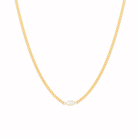 Collier Perle solitaire - Acier inoxydable