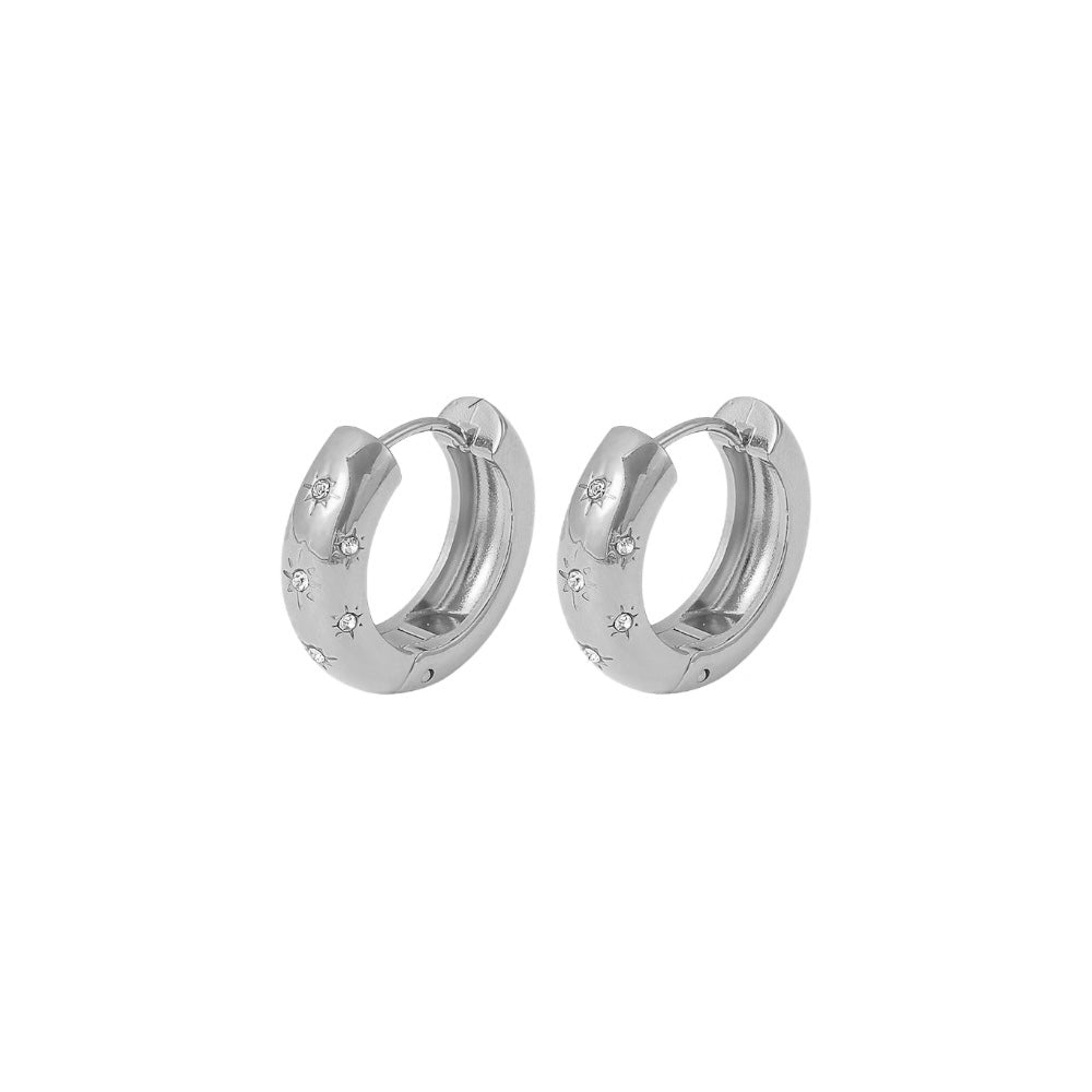 Boucles d’oreilles Céleste argent - Acier inoxydable