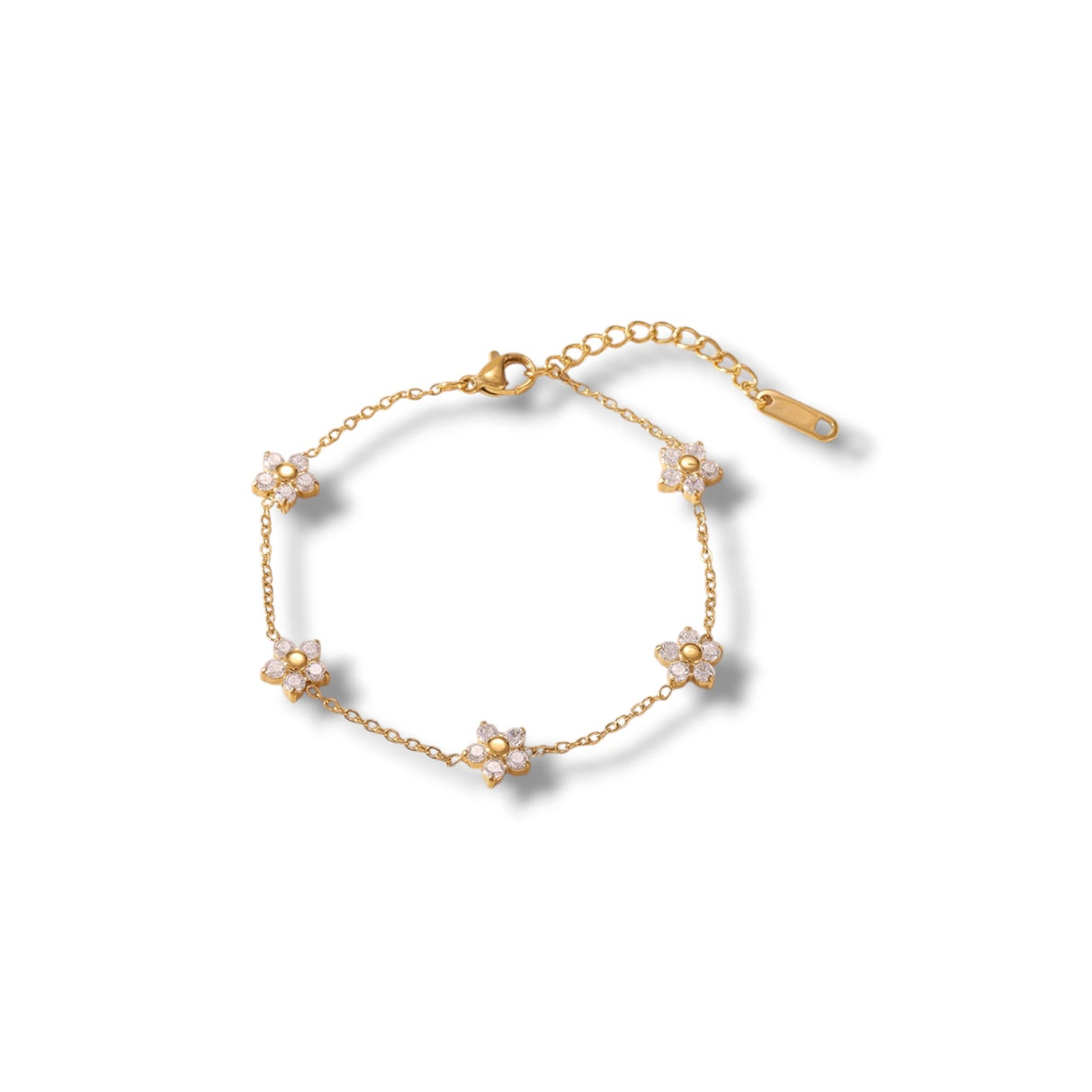 Bracelet Fleurs or - Acier inoxydable
