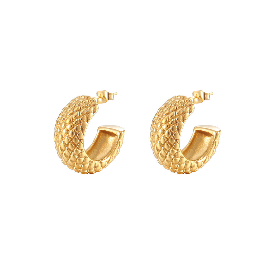 Boucles d’oreilles Mira or - Acier inoxydable