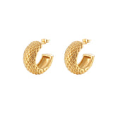 Boucles d’oreilles Mira or - Acier inoxydable
