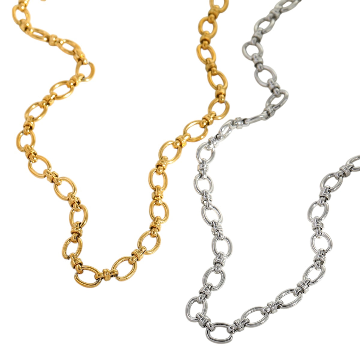 Collier Topaz or - Acier inoxydable